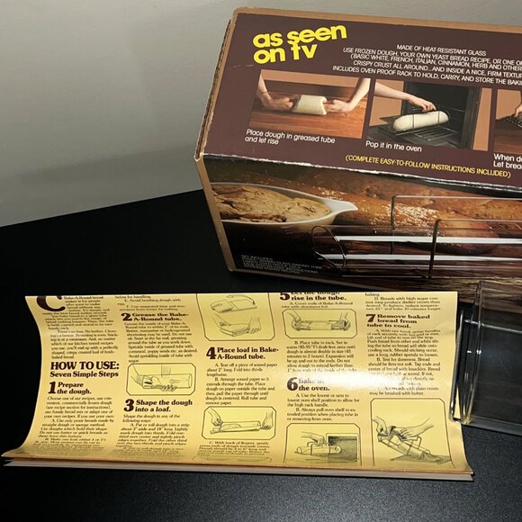 Vintage Pyrex Bake-a-Round  Bread Making Tube 1977 Original Box & Instructions - Picture 4 of 13